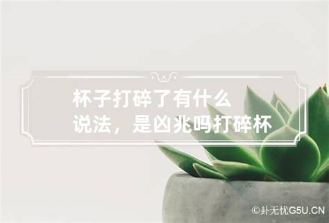 打碎杯子|杯子打碎了有什么说法，是凶兆吗